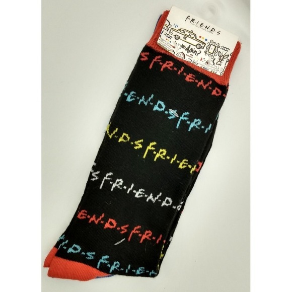 Warner Bros. Other - FRIENDS TV Show 2pk Novelty Crew Socks 90s Men's 6-12 TV Nostalgia Retrowear NWT